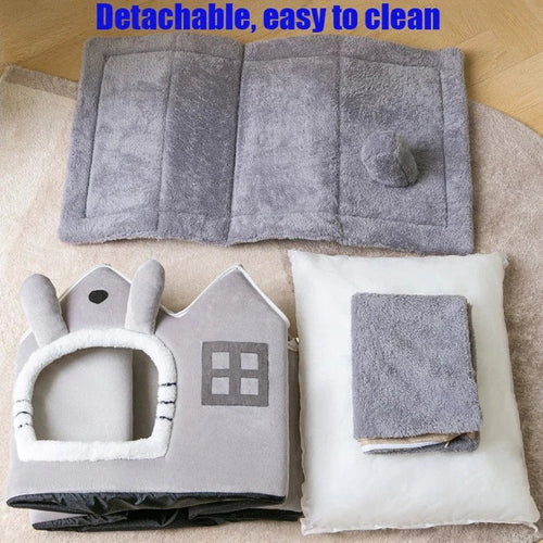 Load image into Gallery viewer, Removable Roof Plush Pet House