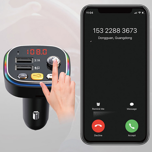 Load image into Gallery viewer, Handsfree Bluetooth MP3 Player Dual USB Fast Car Charger