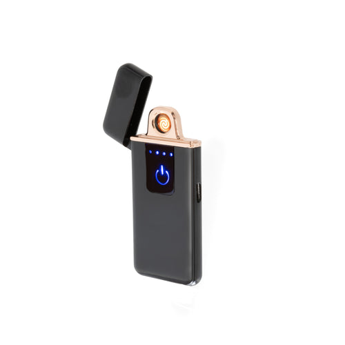Load image into Gallery viewer, Flameless Slim Flip Top Lighter Matte Black
