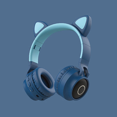 Load image into Gallery viewer, [Limited Time Offer !!!] LED Light Cat Ear Headphones Wireless Bluetooth 5.0 Headset
