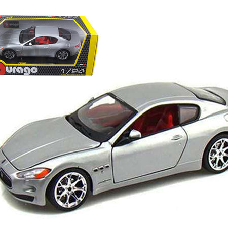 [Limited Time Offer !!!] 2008 Maserati Gran Turismo Silver/Gray 1/24 Diecast Car Model by