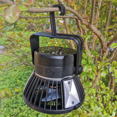 Load image into Gallery viewer, [Limited Time Offer !!!] Solar Camping Light Foldable Fan Hanging Hook Rechargeable
