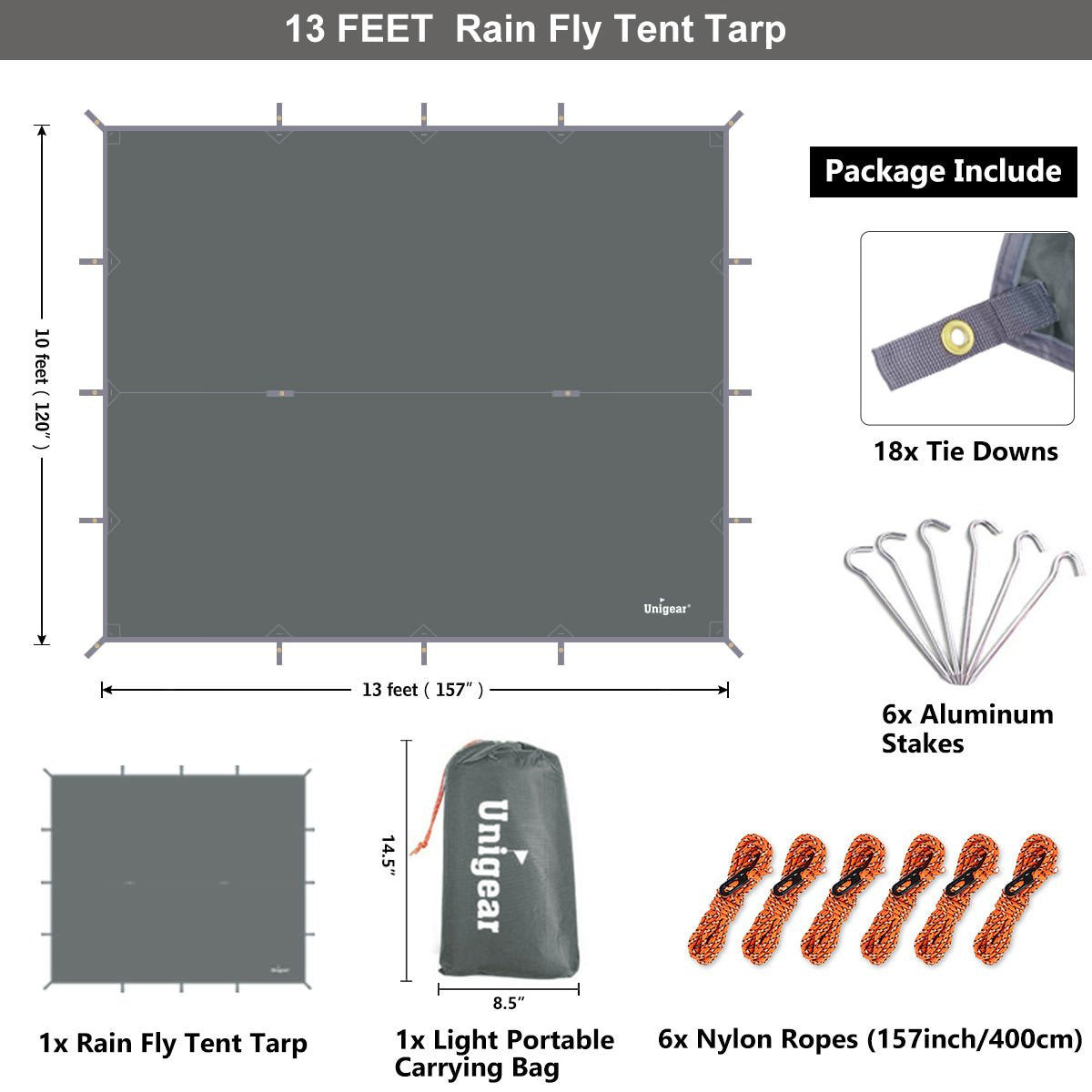 [Limited Time Offer !!!] Rainproof Camping Tarp Shelter