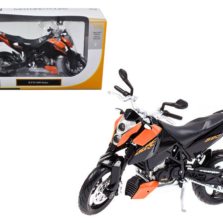 [Limited Time Offer !!!] KTM 690 Duke Orange / Black Motorcycle 1/12 Diecast Model by Maisto