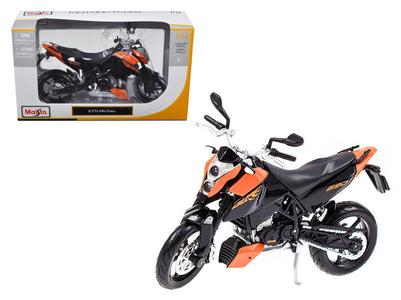 [Limited Time Offer !!!] KTM 690 Duke Orange / Black Motorcycle 1/12 Diecast Model by Maisto