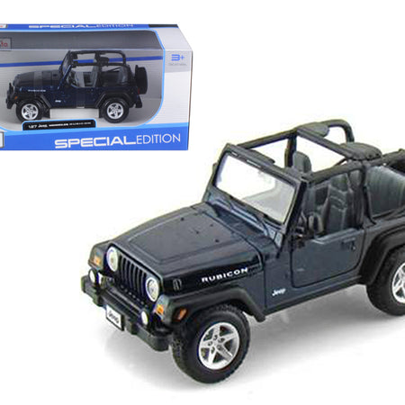 [Limited Time Offer !!!] Jeep Wranger Rubicon Blue 1/27 Diecast Model Car by Maisto