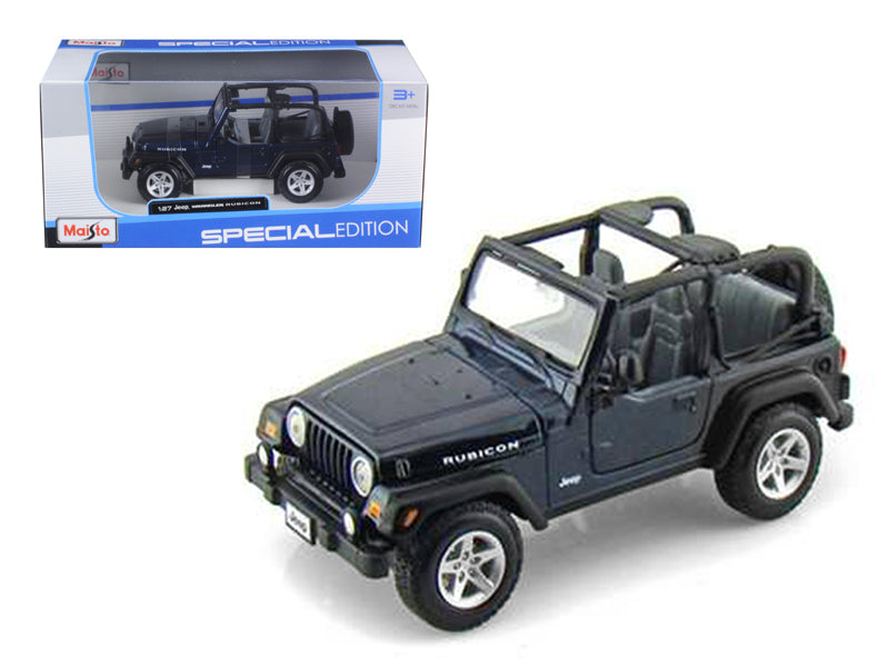 [Limited Time Offer !!!] Jeep Wranger Rubicon Blue 1/27 Diecast Model Car by Maisto