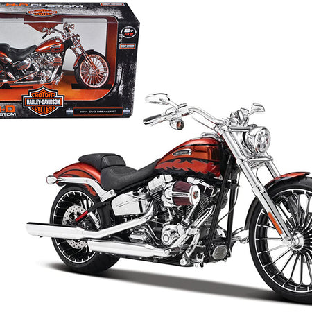 [Limited Time Offer !!!] 2014 Harley Davidson CVO Breakout Orange 1/12 Diecast Motorcycle Model