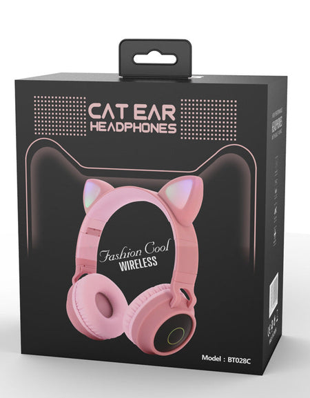 [Limited Time Offer !!!] LED Light Cat Ear Headphones Wireless Bluetooth 5.0 Headset