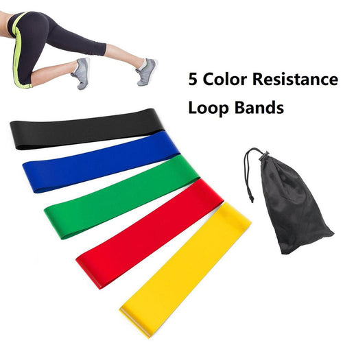 Load image into Gallery viewer, 5 Piece Set Resistance Levels Exercise Band for Home Gym Yoga Sports
