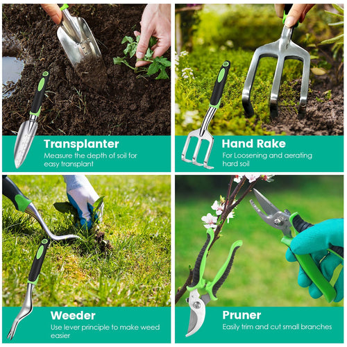Load image into Gallery viewer, Ultimate 13Pcs Rustproof Garden Tool Set with Ergonomic Handles
