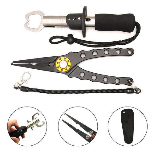 Load image into Gallery viewer, [Limited Time Offer !!!] Stainless Steel Multifunctional Fishing Pliers Set Fish Lip Gripper

