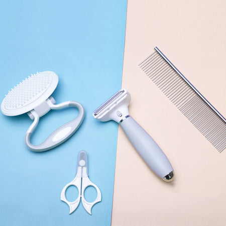 [Limited Time Offer !!!] Cats Wool Pet Hair Deshedding Brush Set Comb