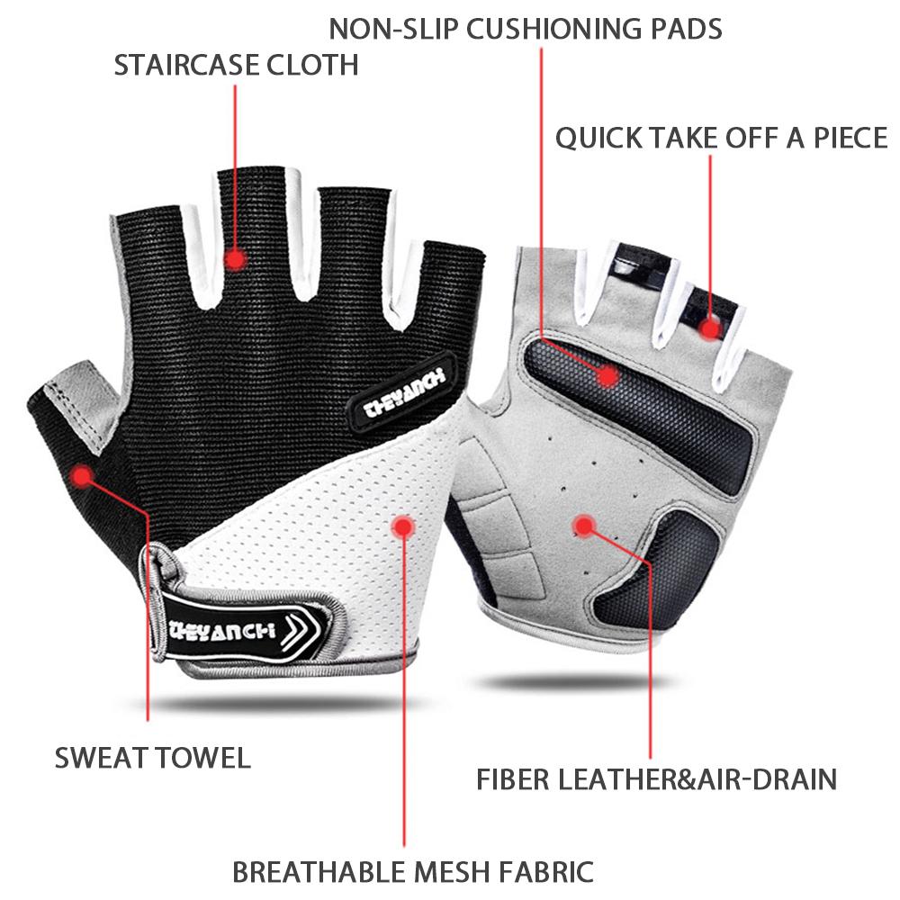 [Limited Time Offer !!!] Cycling Gloves Outdoor Half Finger Anti-Slip Shock-Absorbing Gloves