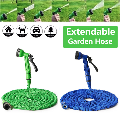 Load image into Gallery viewer, Expanding Expandable Flexible Garden Water Hose w Spray Nozzle 25, 50,
