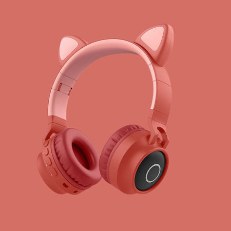 [Limited Time Offer !!!] LED Light Cat Ear Headphones Wireless Bluetooth 5.0 Headset