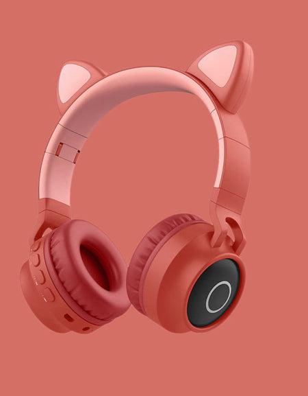 [Limited Time Offer !!!] LED Light Cat Ear Headphones Wireless Bluetooth 5.0 Headset