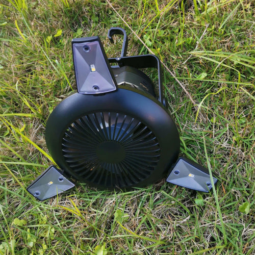 Load image into Gallery viewer, [Limited Time Offer !!!] Solar Camping Light Foldable Fan Hanging Hook Rechargeable
