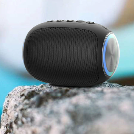 [Limited Time Offer !!!] Oval Drum Bluetooth Speaker With LED Ring Light