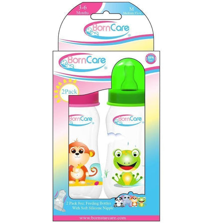 [Limited Time Offer !!!] BornCare BCWS-103-2 8oz 250ml Regular Feeding Bottle with Silicone Nip
