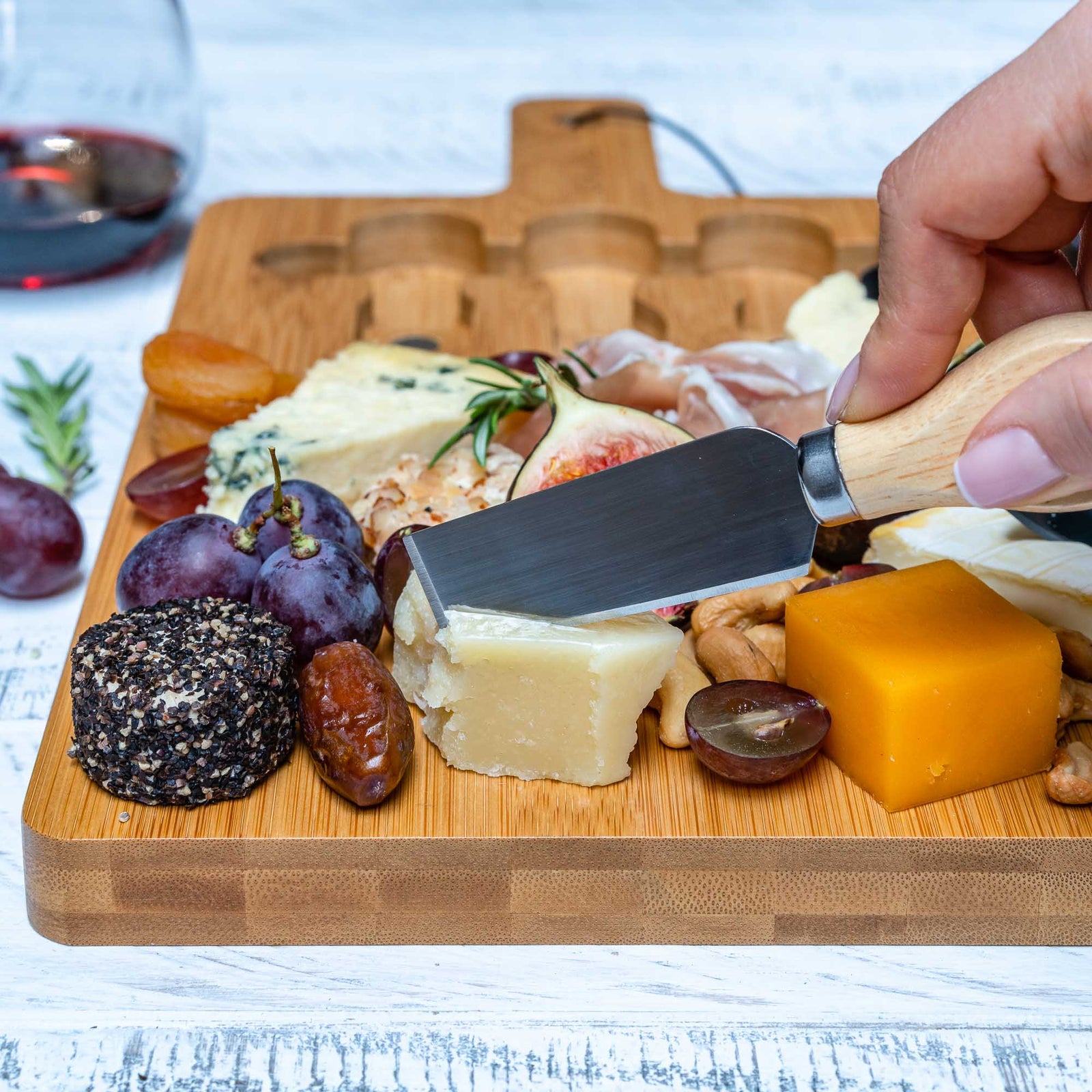 12 x 8 Bamboo Cheese Board and Knife Set
