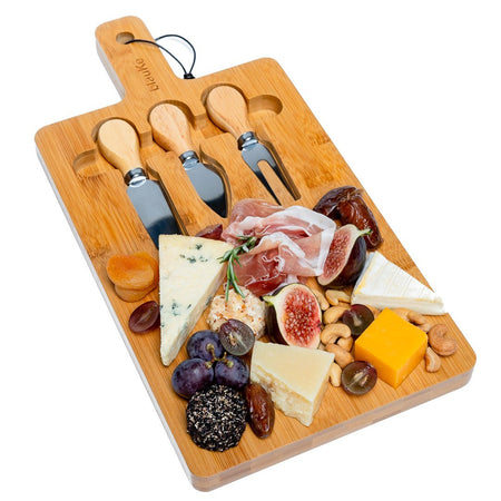 12 x 8 Bamboo Cheese Board and Knife Set