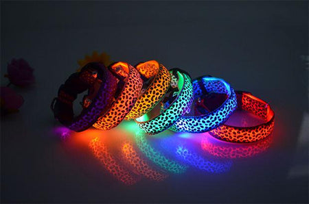 [Limited Time Offer !!!] Fashion Leopard Adjustable Led Dog Collar