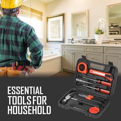 Load image into Gallery viewer, 9 Piece Household Handy Solutions Tool Set for Everyday Tasks
