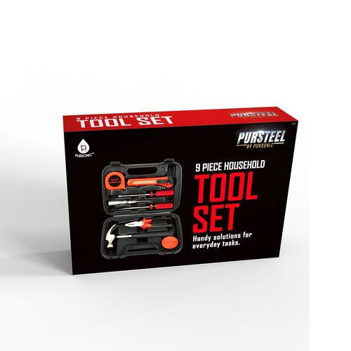 Load image into Gallery viewer, 9 Piece Household Handy Solutions Tool Set for Everyday Tasks
