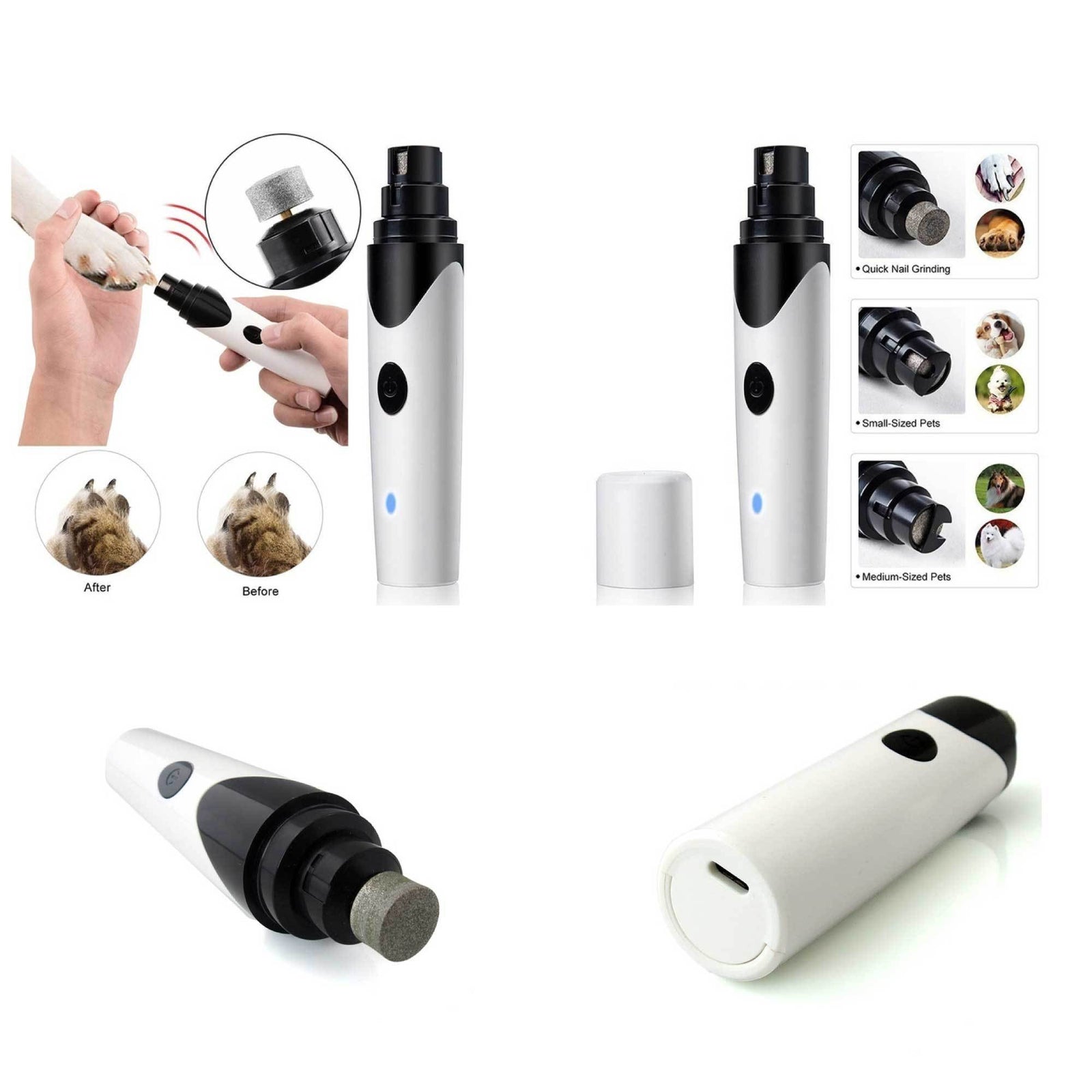 [Limited Time Offer !!!] Pet Nail Grinder Dog Cat Electric Trimmer Rechargeable Clipper Claw