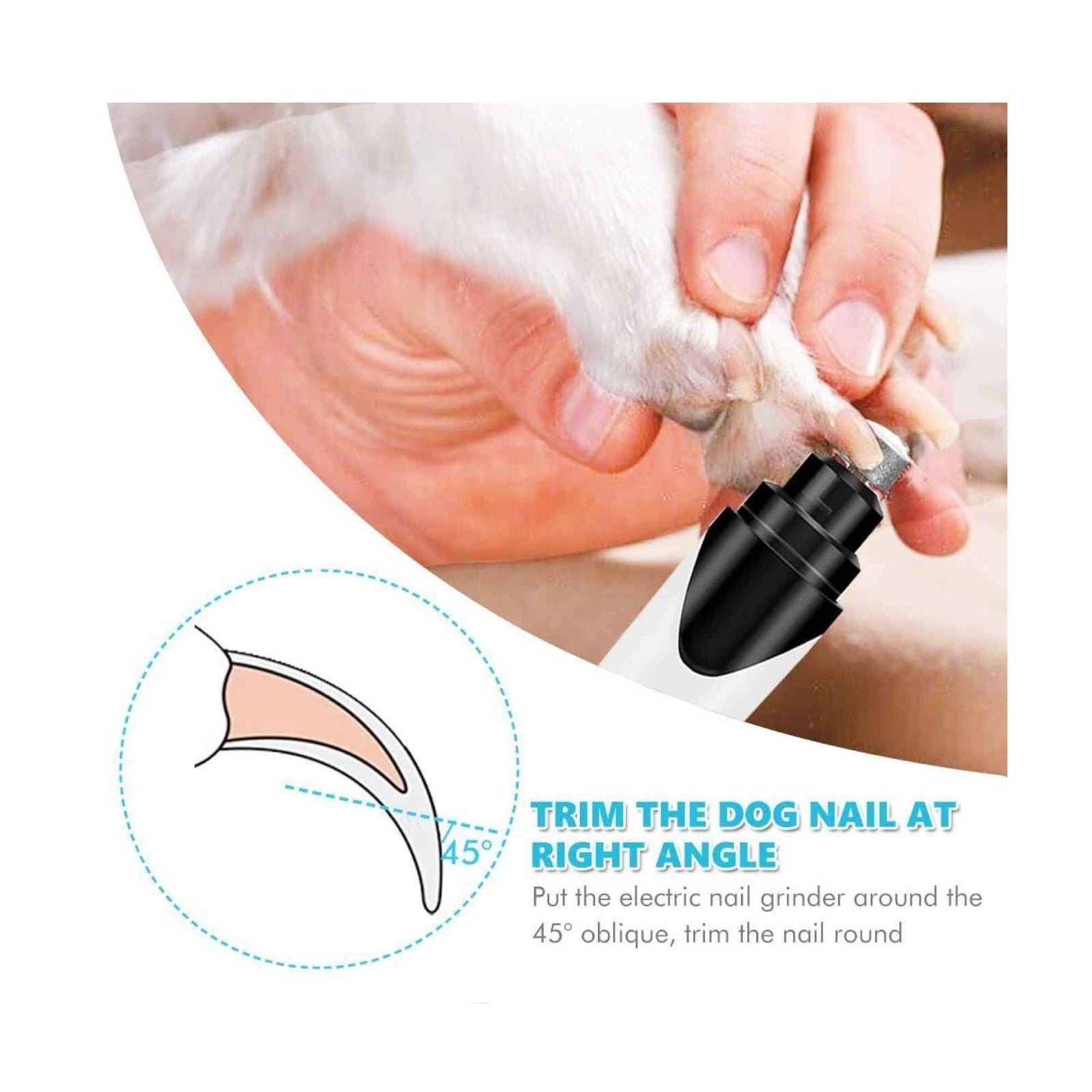 [Limited Time Offer !!!] Pet Nail Grinder Dog Cat Electric Trimmer Rechargeable Clipper Claw