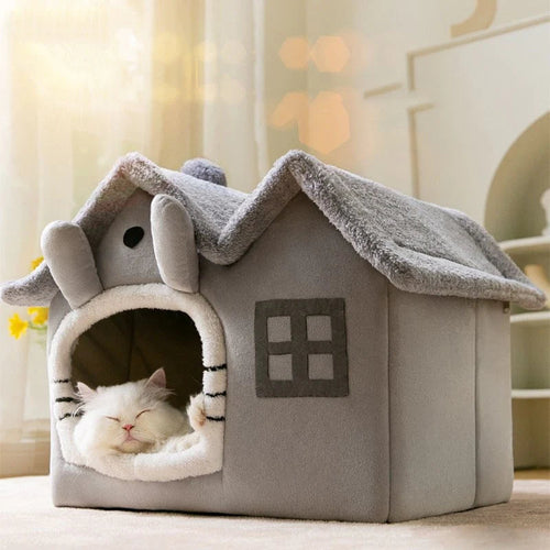 Load image into Gallery viewer, Removable Roof Plush Pet House
