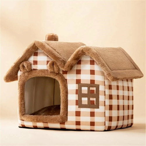 Load image into Gallery viewer, Removable Roof Plush Pet House
