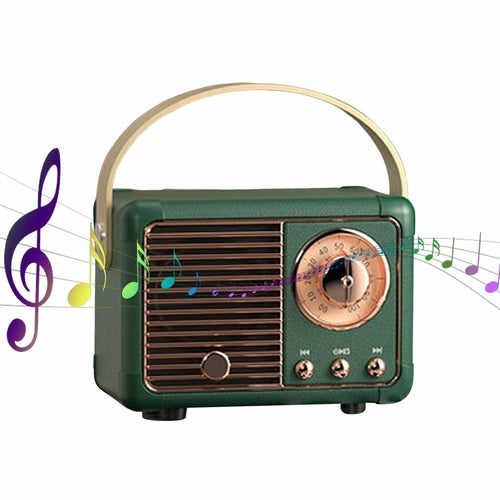 [Limited Time Offer !!!] Bluetooth Compact Retro Speakers with Radio