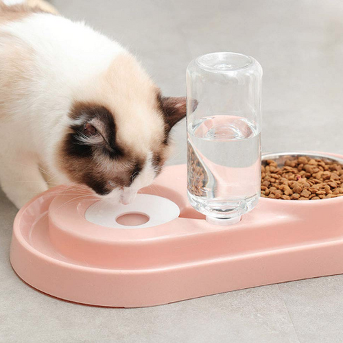 Load image into Gallery viewer, [Limited Time Offer !!!] Stainless Steel Pet Bowls with Automatic Water Bottle
