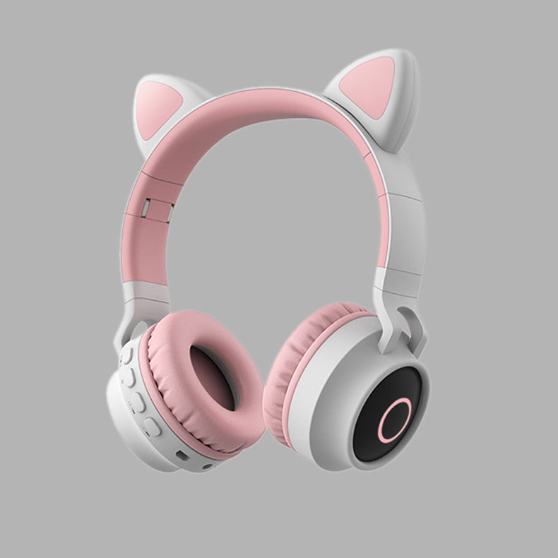 [Limited Time Offer !!!] LED Light Cat Ear Headphones Wireless Bluetooth 5.0 Headset