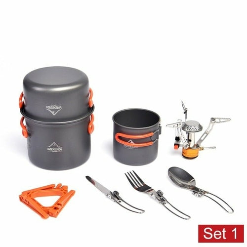 Load image into Gallery viewer, Camping Cookware Set Outdoor Tableware Equipment Supplies Burner Stove
