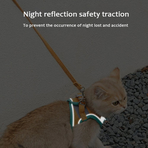 Load image into Gallery viewer, [Limited Time Offer !!!] Adjustable Cat Harness With Leash Set Reflective Vest Pet Harnesses
