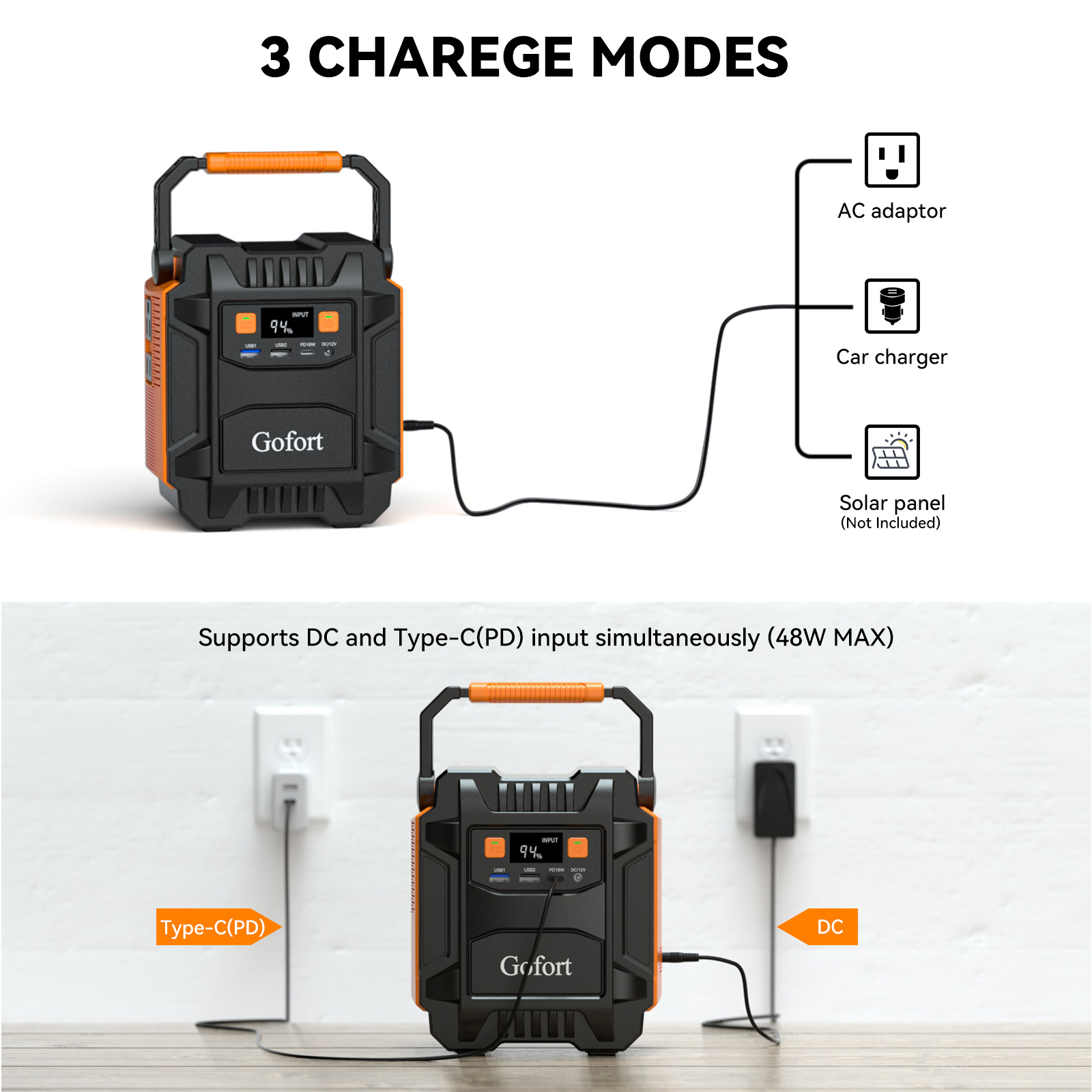 [Limited Time Offer !!!] Power Bank Solar Generator 200W Portable Power Station For Camping