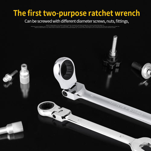 Load image into Gallery viewer, Pro Spanner Wrench Ratchet Polished Set Kit Metric 8 -19mm Car Tools
