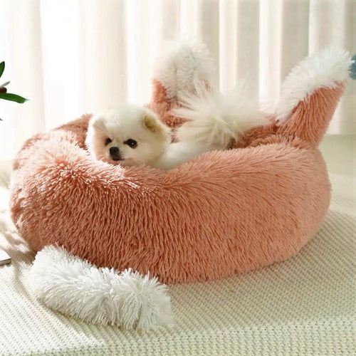 Load image into Gallery viewer, [Limited Time Offer !!!] Plush Pet Bed with Ears and Tail for Cats and Small Dogs

