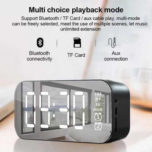 Load image into Gallery viewer, LED Display Alarm Clock Wireless Bluetooth Speakers
