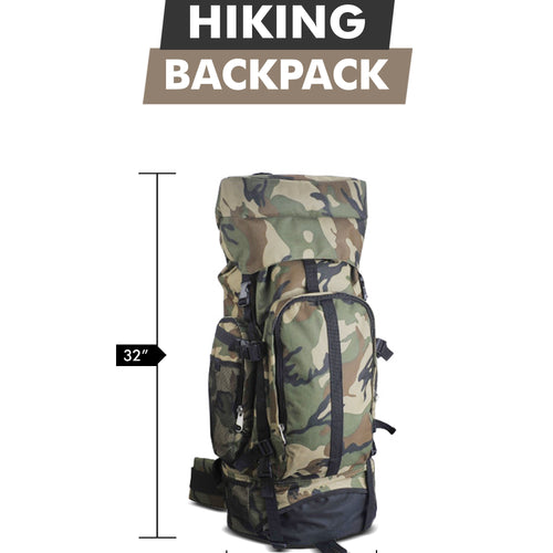 Load image into Gallery viewer, Camouflage 30&quot; Hiking/Camping Water-Resistant Mountaineer&#39;s Backpack
