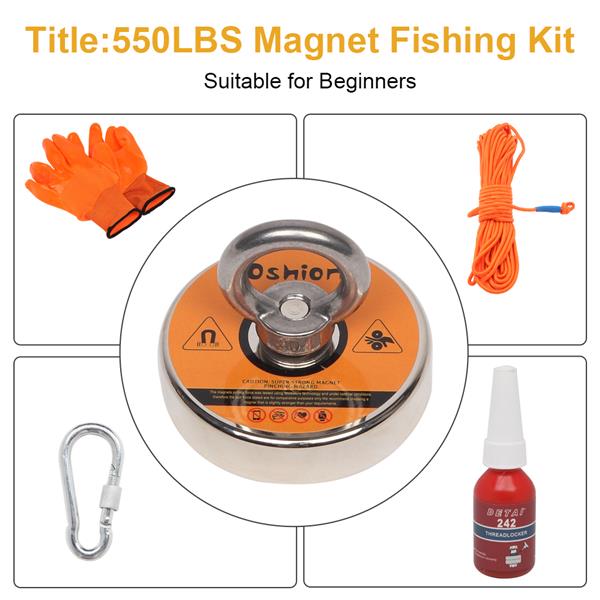 [Limited Time Offer !!!] Magnet Fishing Kit with Strong Magnet for Pulling 550 lbs