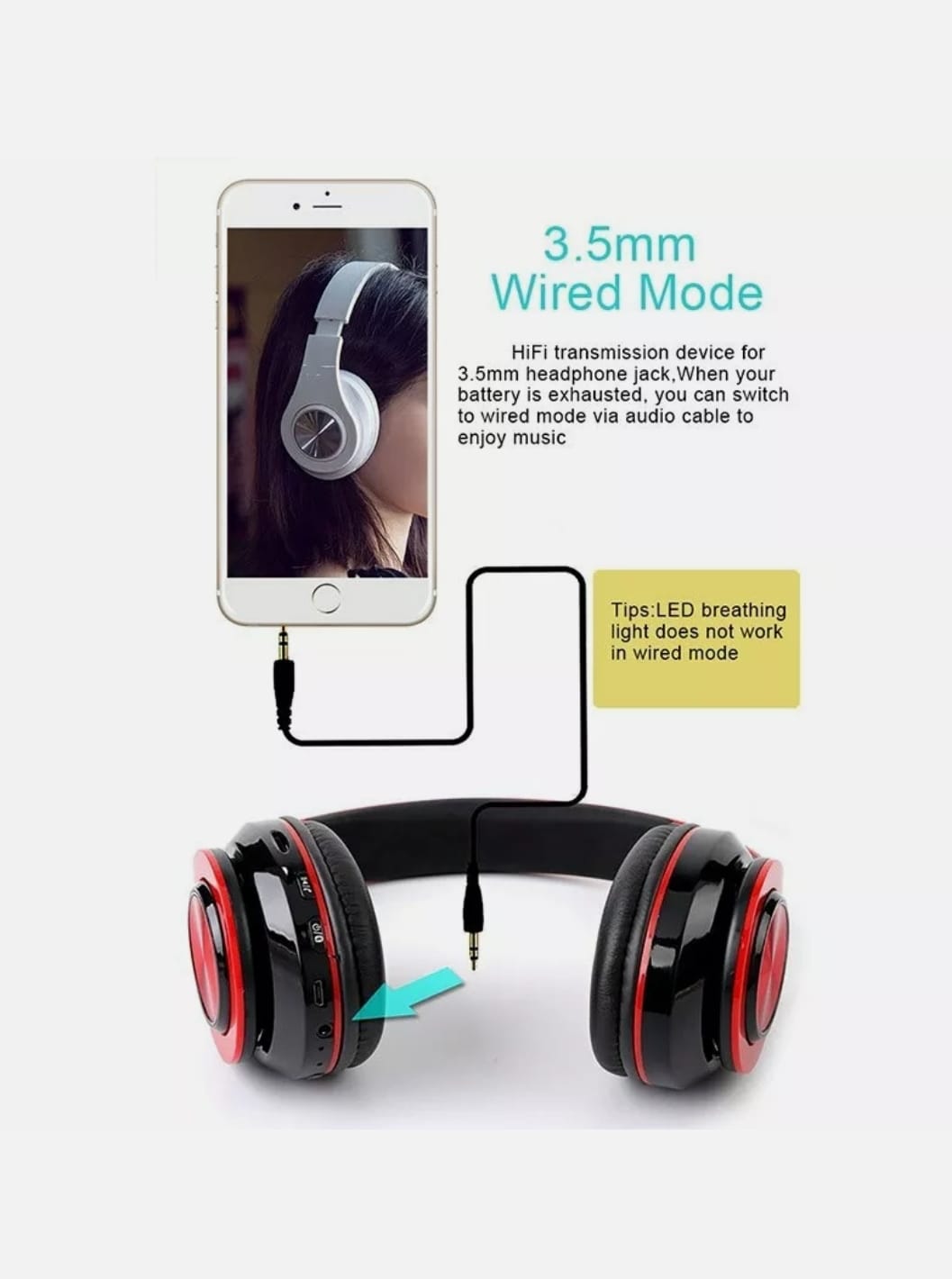 [Limited Time Offer !!!] Ninja Dragon Z10 Color Changing Bluetooth Headphones