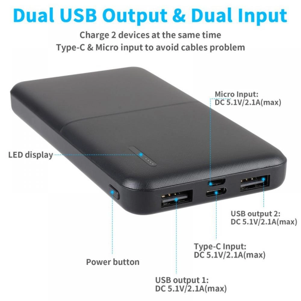 [Limited Time Offer !!!] Power Bank Fast Charging With Dual USB Outputs