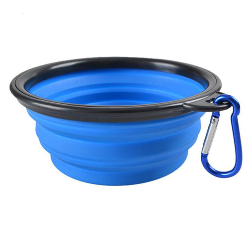 Load image into Gallery viewer, COLLAPSIBLE SILICONE TRAVEL PET BOWL
