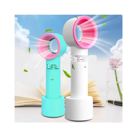 Rechargeable USB Bladeless Fan Portable Handheld Cooling Desk Mini Fan