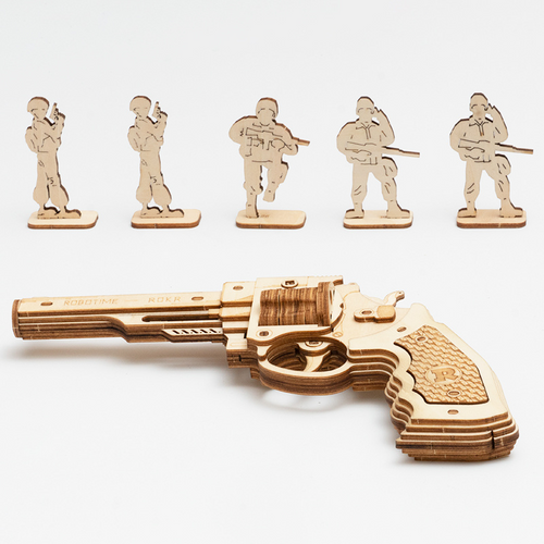 Load image into Gallery viewer, 3D Wooden Puzzle Games Revolver Model Building Kits Toys
