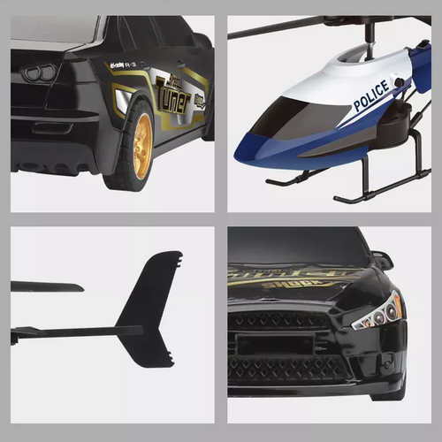 Load image into Gallery viewer, [Limited Time Offer !!!] Hot Pursuit Set; I/R Police Helicopter &amp; R/C Street Car
